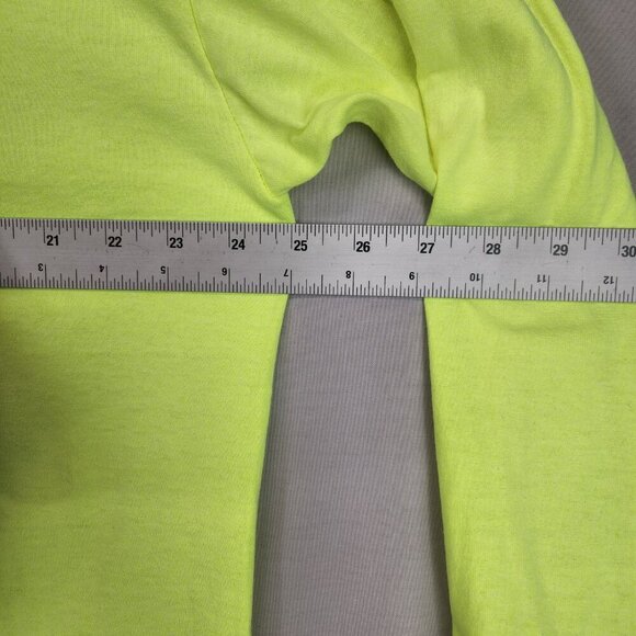 High Visibility Long Sleeve Tee Men's 2XL Frito Lay Jerzees Dri Power Yellow - Picture 5 of 7